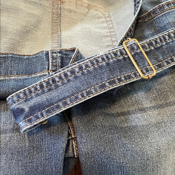 Youth sz Small Wallflower Blue Bib Overall Jeans adjustable shoulder straps - Picture 11 of 13
